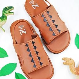 Madras Trunk Kids Tan Sling Back Sandals-image-87