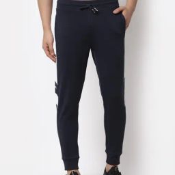 Red Tape Navy Regular Fit Colour Block Sports Joggers-image-47
