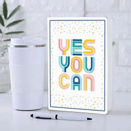 FNP White Ceramic Yes You Can Diary And Sleek Coffee Mug Combo (450ml) - Set of 2-image-5