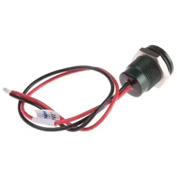 RS PRO Green Panel Mount Indicator 12V DC, Mounting Hole Size 14 mm, Termination Type Lead Wires, IP Rating IP67, Model No 1116574 image 3