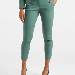 Forever New Sea Green Slim Fit Mid Rise Pants-image-58