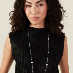 Accessorize London Silver-Plated Long Necklace-image-88