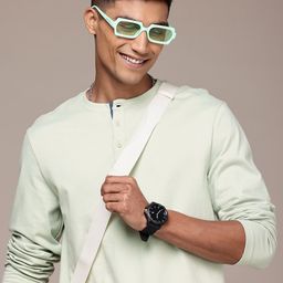 WROGN Comfort Fit Pure Cotton Henley Neck T-shirt-picture-31
