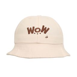 FabSeasons Unisex Kids Beige Cotton Bucket Cap-14