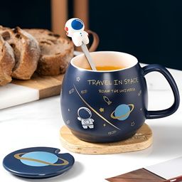 BonZeaL Blue & White Printed Ceramic Matte Cups Set of Cups and Mugs-53
