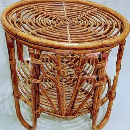 HM Services Cane, Bamboo Round Side Table,Coffee Table For Home,Office-image-19