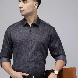 Van Heusen Pure Cotton Slim Fit Opaque Printed Formal Shirt-picture-13