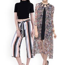 SCORPIOUS Women Pack of Shrug & Top-50