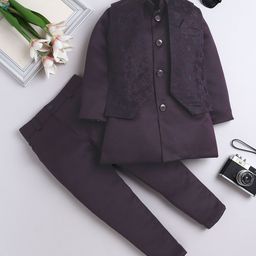 FOURFOLDS Boys Mandarin Collar 3 Piece Suits-image-1