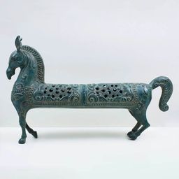 Exotic India Sea Green Brass Figurine Showpiece-image-14