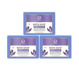 Nuerma Science Set Of 3 Natural Handmade Lavender Bath Soap - 125g Each-56