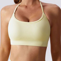 LULU & SKY Striped Medium Coverage High Support Super Support Workout Bra-2