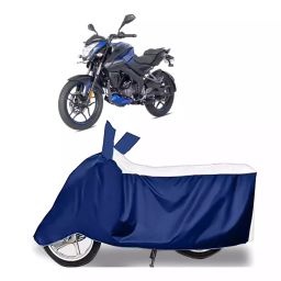 Auto Pearl Bike Cover for Bajaj Pulsar NS125 BS6 (White & Blue)-image-36