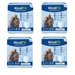 Kindfit Set Of 4 Adult Pull Up Leakage Proof Pants Diapers - L - 10Pcs Each-16