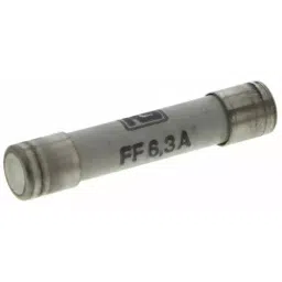 RS PRO Ceramic Ceramic Cartridge Fuse 6.3A, 600 V AC, Model No 2099399-1