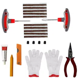 Allextreme Universal Tubeless Tyre Puncture Repair Kit Model 10 for Car, Bike and Motorcycle, EX-5001-12