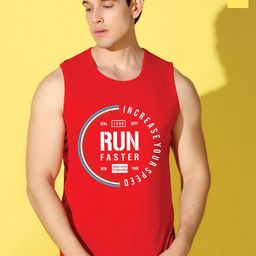 WOOSTRO Pack Of 2 Printed Combo Cotton Gym InnerwearVest VWS26(RUN RED)(HARD YELLOW)-19