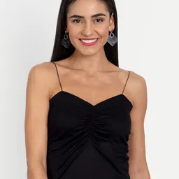 COLOR CAPITAL WOMEN Black Crop Top-picture-16
