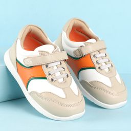 Babyoye Casual Shoes with Velcro Closure - Beige-image-70