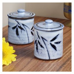 Nakshikathaa Studio Pottery Jar Light Blue - Set of 2-image-28
