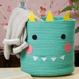 Hosta Homes Pure Cotton Cartoon Character Foldable Laundry Bag Green-image-40