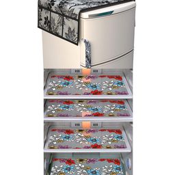 Dakshya Industries Fridge Top Cover and Fridge Mat Combo Set of 5-63