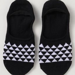 Mustang Knitted No Show Socks with Geometric Print - Black-picture-7
