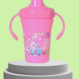 Tinny Tots Baby Unbreakable Sippy Cup Learning Sipper Feeding Feeder Spout BPA Free Bottle - (250 ml, PINK)-26