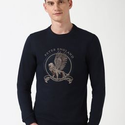Peter England Casuals Men Brand Logo Embroidered Cotton Sweatshirt-picture-30