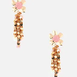 Beatnik Gold-Plated Floral Shaped Drop Earrings-picture-41