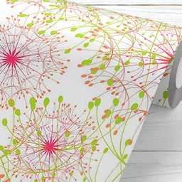 ArtzFolio White & Pink Dandelions Printed Self Adhesive Wallpaper-12