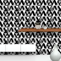 ArtzFolio Black and White Non-PVC Self-Adhesive Peel & Stick Wallpaper Sticker-68