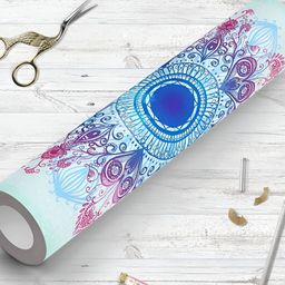 ArtzFolio Blue & Pink Printed Self Adhesive Wallpaper Stickers-16