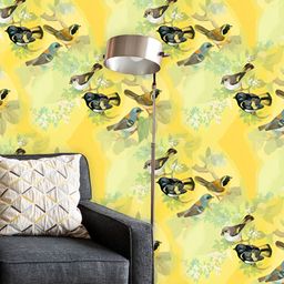 ArtzFolio Yellow & Black Printed Self Adhesive Peel & Stick Wallpaper-14