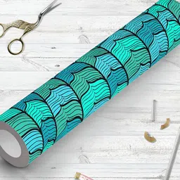 ArtzFolio Blue & Green Printed Self Adhesive Decals & Stickers-12