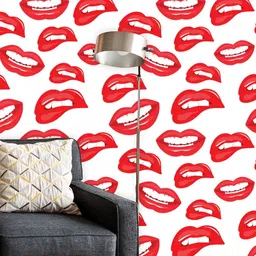 ArtzFolio Off-White & Red Abstract Printed Peel & Stick Self-Adhesive Wallpaper-11