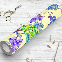 ArtzFolio Cream & Purple Printed Self-Adhesive Peel & Stick Wallpaper-4