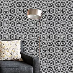 ArtzFolio Black & Grey Printed Self Adhesive Wallpaper-image-67