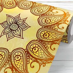 ArtzFolio Multicolor Ethnic Printed Easy-to-Peel & Stick Wallpaper-image-30