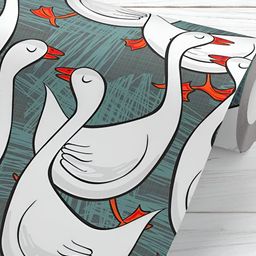 ArtzFolio Grey & White Printed Self-Adhesive Wallpaper-image-122