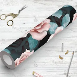 ArtzFolio Green & Pink Floral Printed Self-Adhesive Wallpaper-image-18