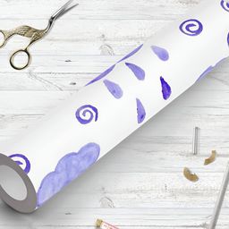 ArtzFolio White & Blue Printed Self-Adhesive Wallpaper-image-68