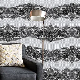 ArtzFolio Grey & Black Ethnic Motifs Printed Self Adhesive Wall Decal-image-55