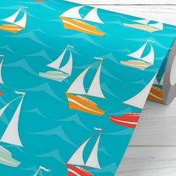 ArtzFolio Blue & White Printed Self Adhesive Decals & Stickers-image-51