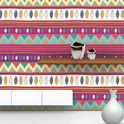 ArtzFolio Pink & Yellow Aztec Self-Adhesive Peel & Stick Wall Sticker-image-75
