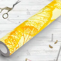 ArtzFolio Yellow Printed Easy-to-Peel & Stick Wallpaper-image-34