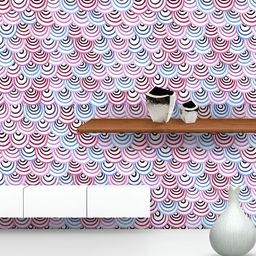ArtzFolio Pink and Blue Printed Peel & Stick Wallpaper Sticker-10