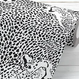 ArtzFolio Monochrome Cheetah Print Peel & Stick Non-PVC Vinyl Self-Adhesive Wall Sticker-image-43