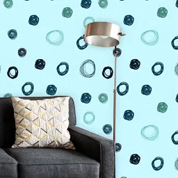 ArtzFolio Blue Printed Self-Adhesive Wallpaper-10