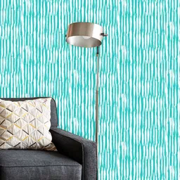 ArtzFolio Blue Printed Peel & Stick Non-PVC Vinyl Self-Adhesive Wallpaper-image-72